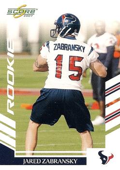 2007 Score #373 Jared Zabransky Front