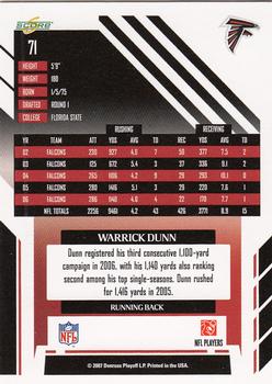 2007 Score Select #71 Warrick Dunn Back