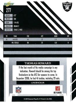 2007 Score Select #277 Thomas Howard Back