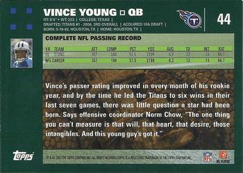 2007 Topps #44 Vince Young Back