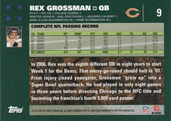2007 Topps #9 Rex Grossman Back