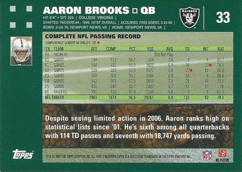 2007 Topps #33 Aaron Brooks Back