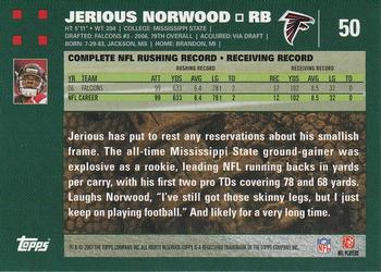 2007 Topps #50 Jerious Norwood Back