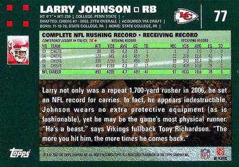 2007 Topps #77 Larry Johnson Back