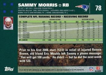 2007 Topps #78 Sammy Morris Back