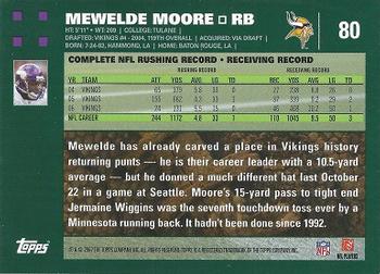 2007 Topps #80 Mewelde Moore Back