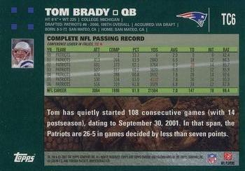 2007 Topps Chrome #TC6 Tom Brady Back