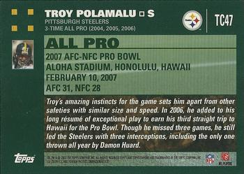 2007 Topps Chrome #TC47 Troy Polamalu Back