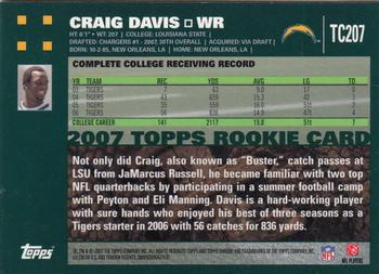 2007 Topps Chrome #TC207 Craig Davis Back