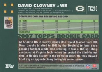 2007 Topps Chrome #TC210 David Clowney Back