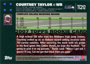 2007 Topps Chrome #TC212 Courtney Taylor Back