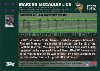 2007 Topps Chrome #TC252 Marcus McCauley Back