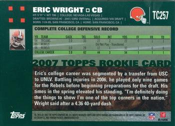 2007 Topps Chrome #TC257 Eric Wright Back