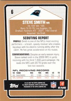 2007 Topps Draft Picks & Prospects #6 Steve Smith Back