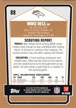 2007 Topps Draft Picks & Prospects #88 Mike Bell Back