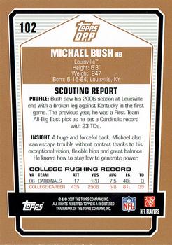 2007 Topps Draft Picks & Prospects #102 Michael Bush Back