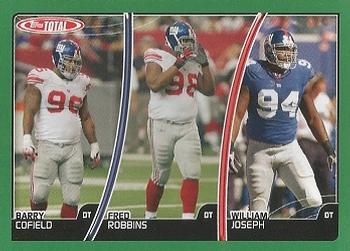 2007 Topps Total #65 William Joseph / Fred Robbins / Barry Cofield Front