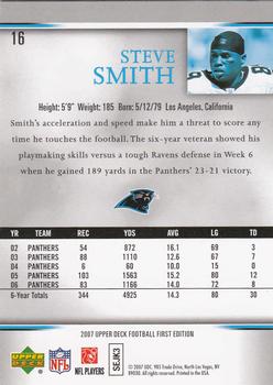 2007 Upper Deck First Edition #16 Steve Smith Back