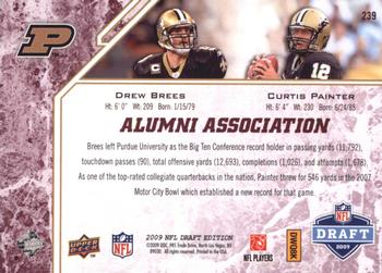 2009 Upper Deck Draft Edition - Burgundy #239 Drew Brees / Curtis Painter / Alumni Association Back