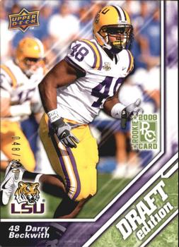 2009 Upper Deck Draft Edition - Green #59 Darry Beckwith Front