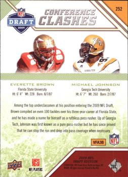 2009 Upper Deck Draft Edition - Green #252 Michael Johnson / Everette Brown  Back