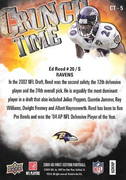 2009 Upper Deck First Edition - Crunch Time #CT-5 Ed Reed Back