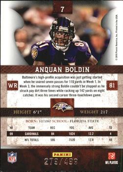 2010 Panini Plates & Patches #7 Anquan Boldin  Back