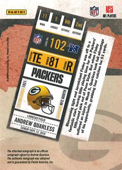 2010 Playoff Contenders #102 Andrew Quarless Back