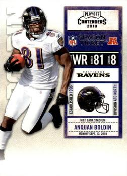 2010 Playoff Contenders #007 Anquan Boldin Front