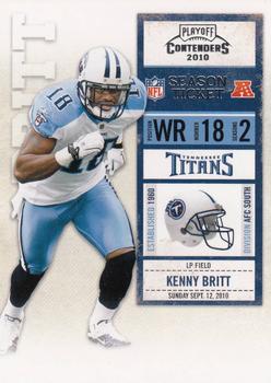 2010 Playoff Contenders #096 Kenny Britt Front