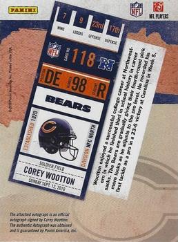 2010 Playoff Contenders #118 Corey Wootton Back