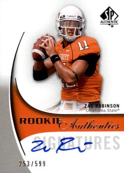 2010 SP Authentic #160 Zac Robinson Front