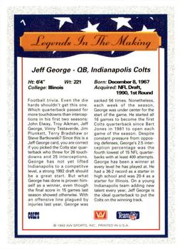 1992 All World #7 Jeff George Back