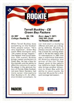 1992 All World #19 Terrell Buckley Back
