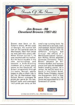 1992 All World #271 Jim Brown Back