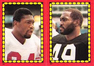 1988 Topps Stickers #63 / 281 Charles Haley / Dwayne Woodruff Front