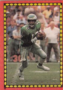 1988 Topps Stickers #42 Randall Cunningham Front
