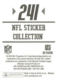 2010 Panini NFL Sticker Collection #241 Brandon Flowers Back
