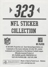 2010 Panini NFL Sticker Collection #323 Jason Avant Back