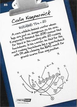 2011 Press Pass #65 Colin Kaepernick Back