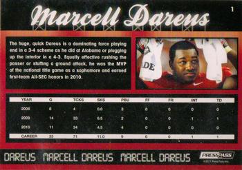 2011 Press Pass #1 Marcell Dareus Back