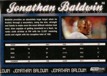 2011 Press Pass #36 Jonathan Baldwin Back