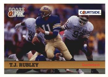 1992 Courtside Draft Pix #87 T.J. Rubley Front