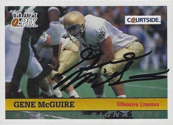 1992 Courtside Draft Pix - Authentic Signatures #9 Gene McGuire Front