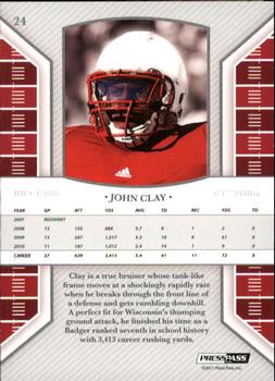 2011 Press Pass Legends #24 John Clay Back