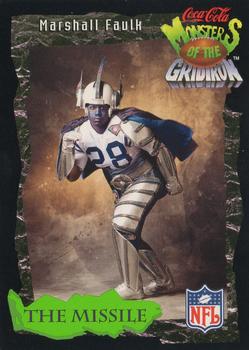 1994 Coca-Cola Monsters of the Gridiron #13 Marshall Faulk Front