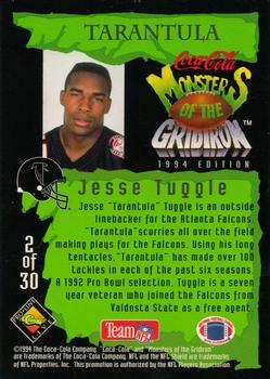 1994 Coca-Cola Monsters of the Gridiron - Gold #2 Jessie Tuggle Back