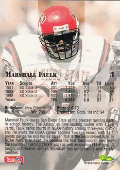 1994 Classic NFL Draft - Gold #3 Marshall Faulk Back