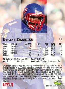 1994 Classic NFL Draft - Gold #8 Dwayne Chandler Back