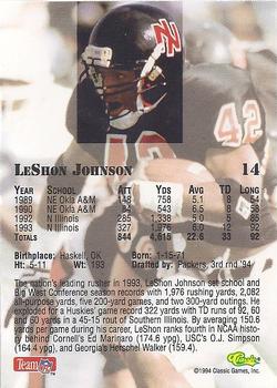 1994 Classic NFL Draft - Gold #14 LeShon Johnson Back